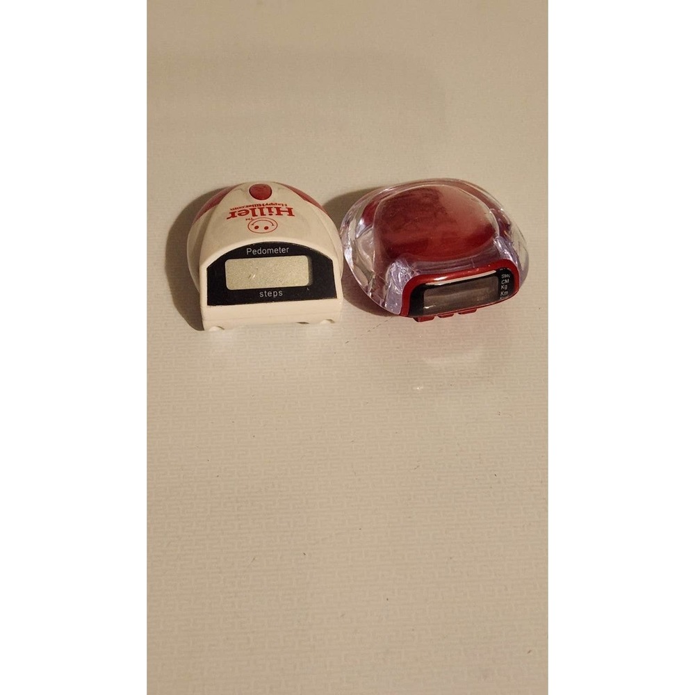 Pedometer set of 2 working step counter trackers exercise  workout